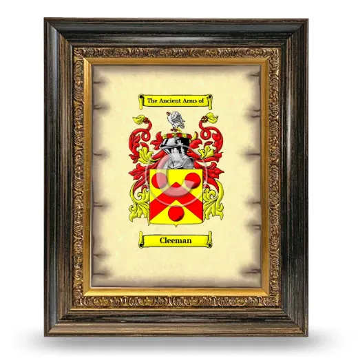 Cleeman Coat of Arms Framed - Heirloom