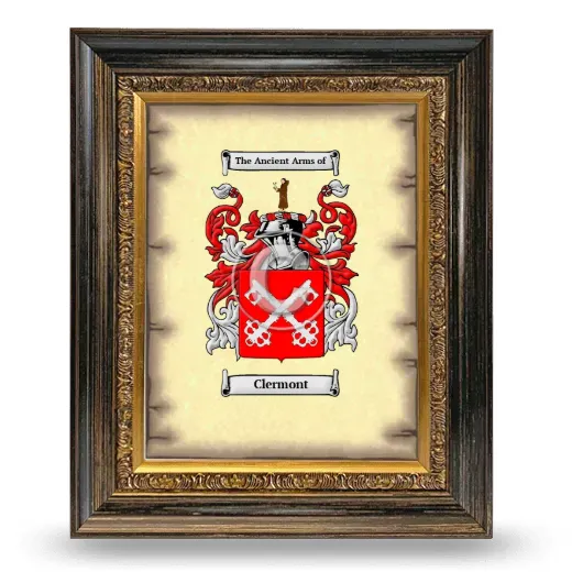 Clermont Coat of Arms Framed - Heirloom