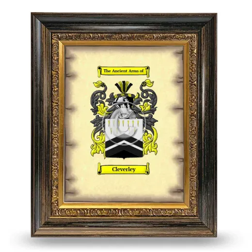 Cleverley Coat of Arms Framed - Heirloom