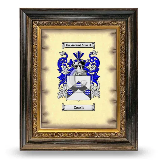 Coash Coat of Arms Framed - Heirloom