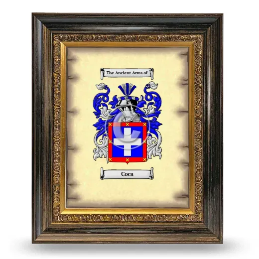 Coca Coat of Arms Framed - Heirloom