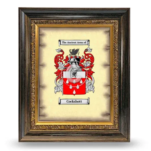 Cockshott Coat of Arms Framed - Heirloom