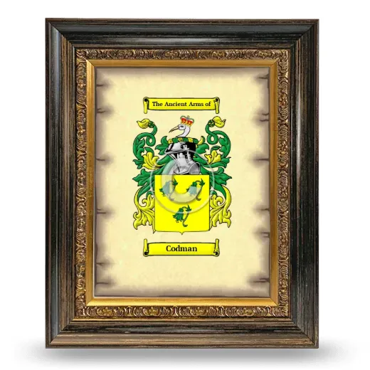 Codman Coat of Arms Framed - Heirloom