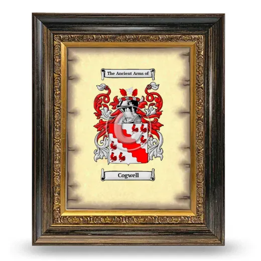 Cogwell Coat of Arms Framed - Heirloom