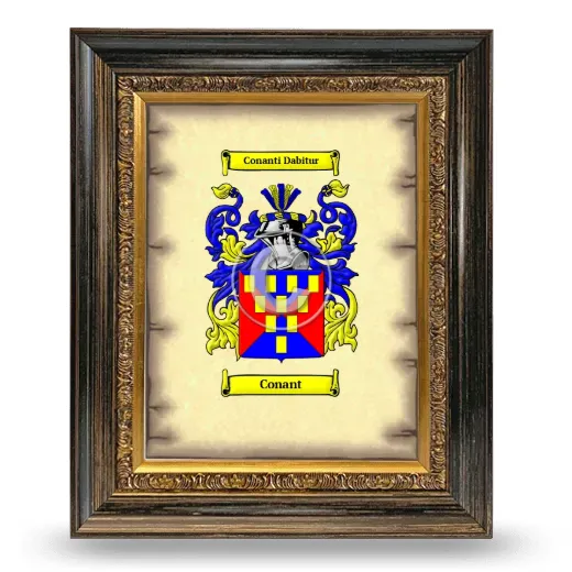 Conant Coat of Arms Framed - Heirloom