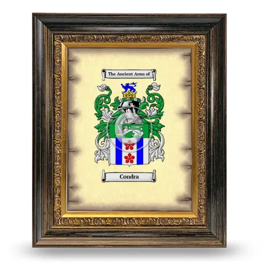 Condra Coat of Arms Framed - Heirloom