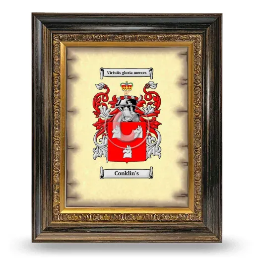 Conklin's Coat of Arms Framed - Heirloom