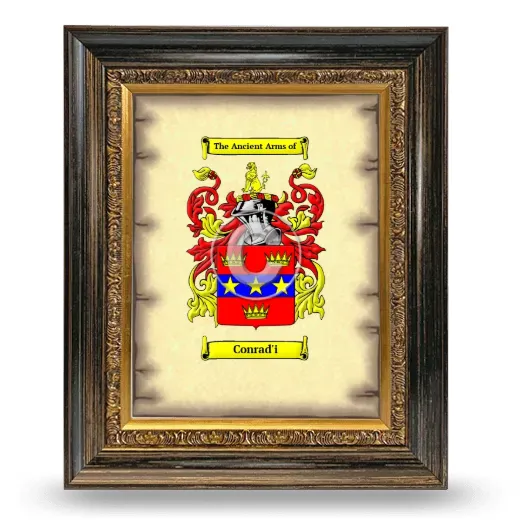 Conrad'i Coat of Arms Framed - Heirloom