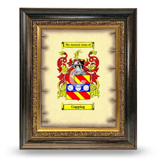Copping Coat of Arms Framed - Heirloom