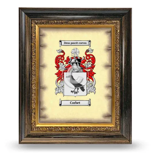Corbet Coat of Arms Framed - Heirloom