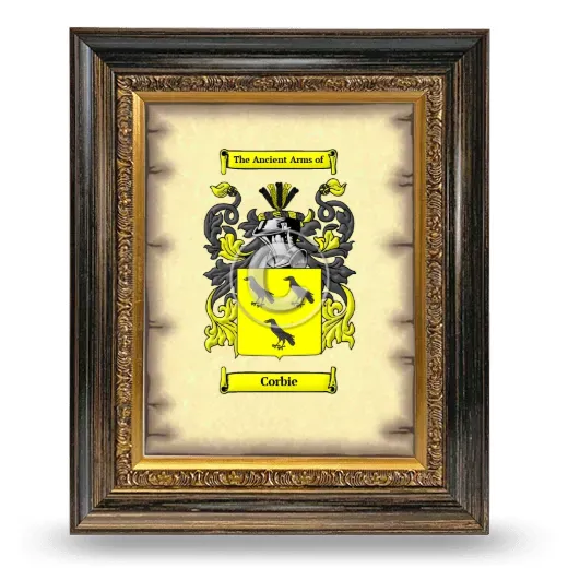 Corbie Coat of Arms Framed - Heirloom