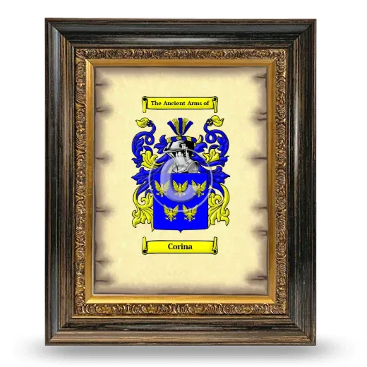 Corina Coat of Arms Framed - Heirloom