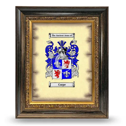 Corpe Coat of Arms Framed - Heirloom
