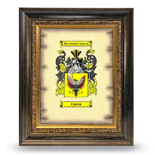 Correa Coat of Arms Framed - Heirloom