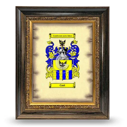 Cort Coat of Arms Framed - Heirloom