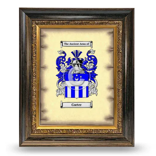Corter Coat of Arms Framed - Heirloom