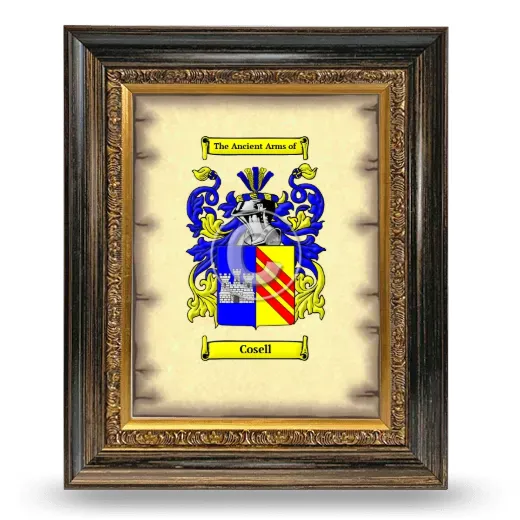 Cosell Coat of Arms Framed - Heirloom