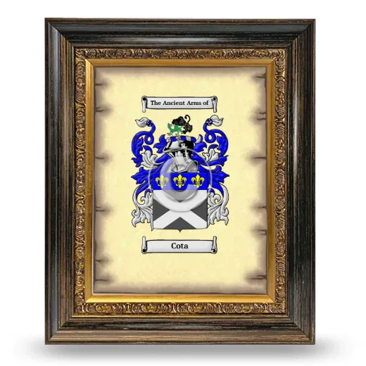 Cota Coat of Arms Framed - Heirloom