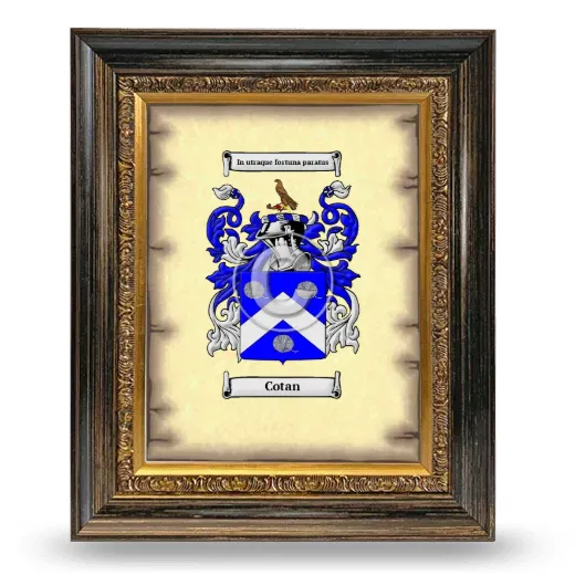 Cotan Coat of Arms Framed - Heirloom