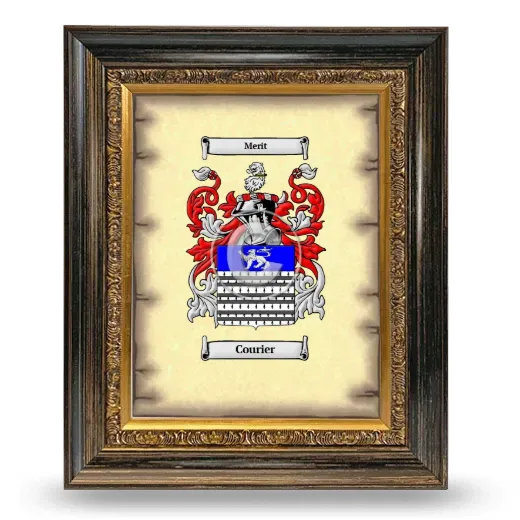 Courier Coat of Arms Framed - Heirloom