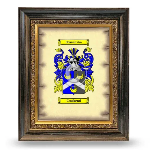 Crackend Coat of Arms Framed - Heirloom