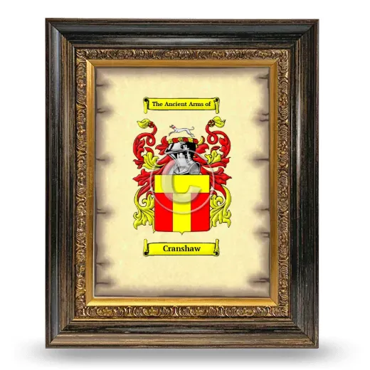 Cranshaw Coat of Arms Framed - Heirloom