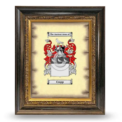 Crapp Coat of Arms Framed - Heirloom