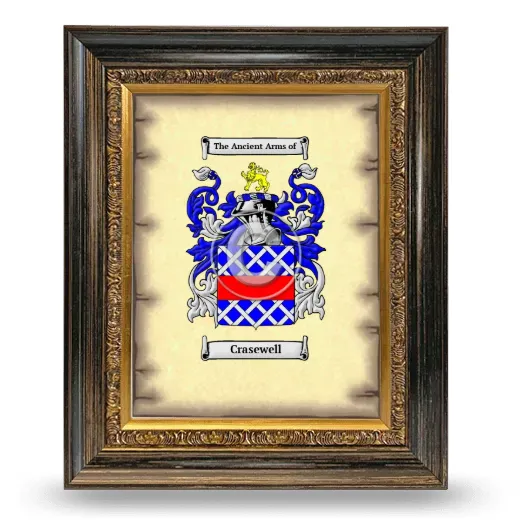 Crasewell Coat of Arms Framed - Heirloom