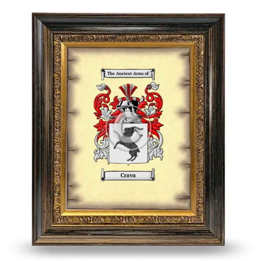 Crava Coat of Arms Framed - Heirloom