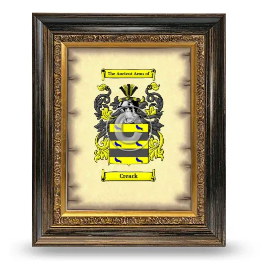 Creack Coat of Arms Framed - Heirloom