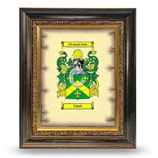Creel Coat of Arms Framed - Heirloom