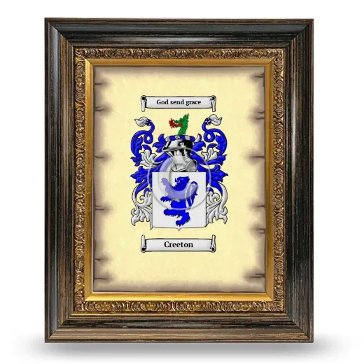 Creeton Coat of Arms Framed - Heirloom