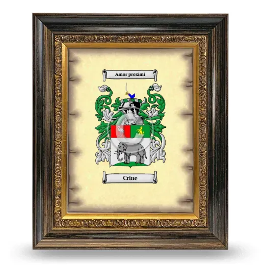 Crine Coat of Arms Framed - Heirloom