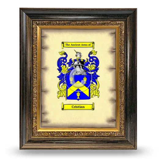 Cristian Coat of Arms Framed - Heirloom