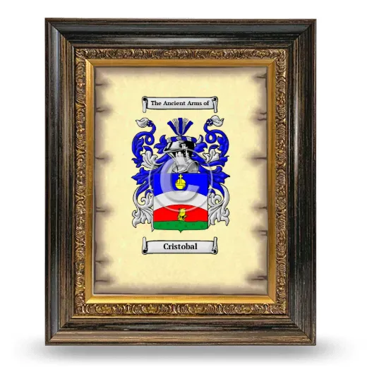 Cristobal Coat of Arms Framed - Heirloom