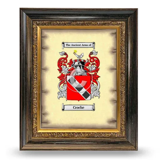 Croche Coat of Arms Framed - Heirloom