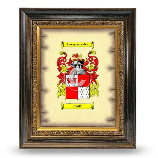 Croft Coat of Arms Framed - Heirloom