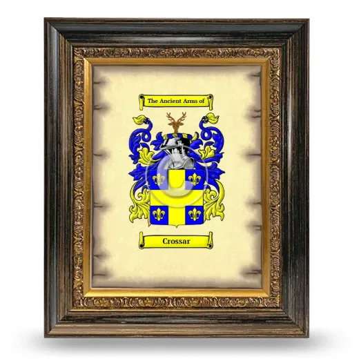 Crossar Coat of Arms Framed - Heirloom