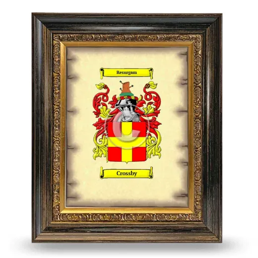 Crossby Coat of Arms Framed - Heirloom