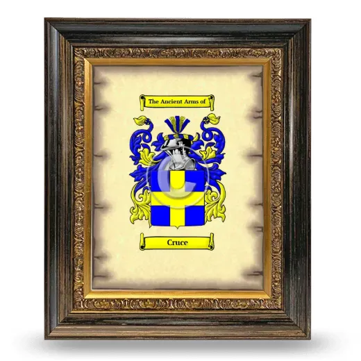 Cruce Coat of Arms Framed - Heirloom