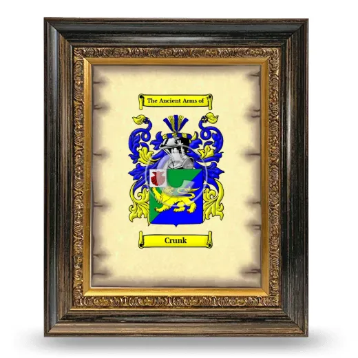 Crunk Coat of Arms Framed - Heirloom