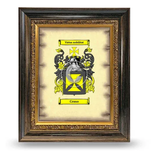 Cruso Coat of Arms Framed - Heirloom