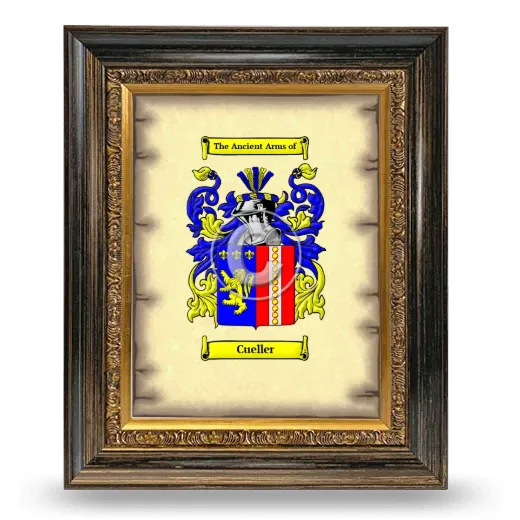Cueller Coat of Arms Framed - Heirloom