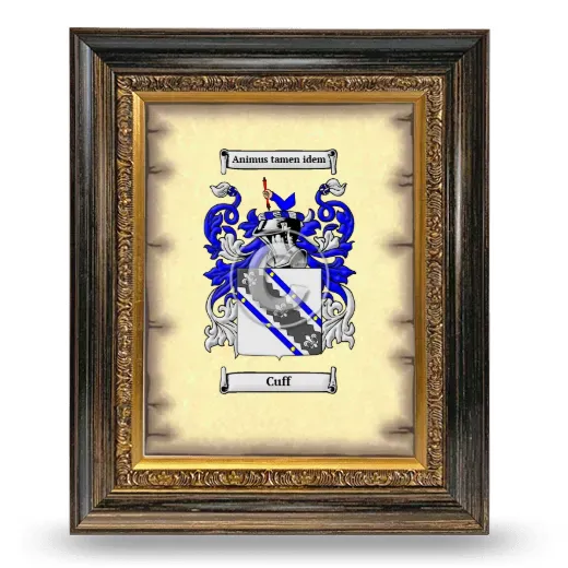 Cuff Coat of Arms Framed - Heirloom