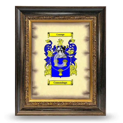Cummings Coat of Arms Framed - Heirloom