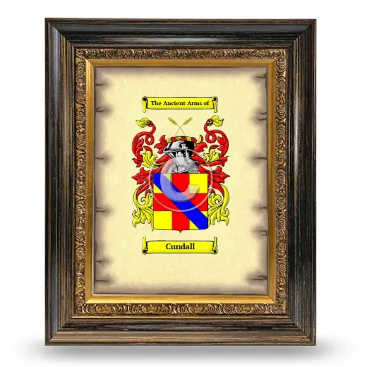 Cundall Coat of Arms Framed - Heirloom