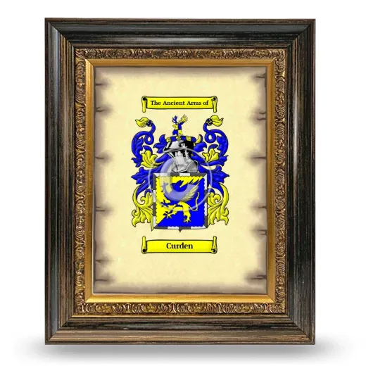 Curden Coat of Arms Framed - Heirloom