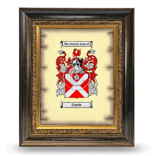 Currie Coat of Arms Framed - Heirloom