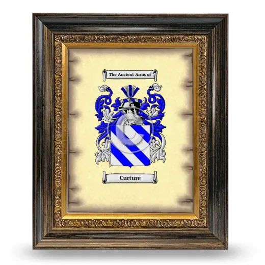 Curture Coat of Arms Framed - Heirloom