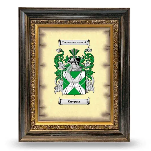 Cuypers Coat of Arms Framed - Heirloom